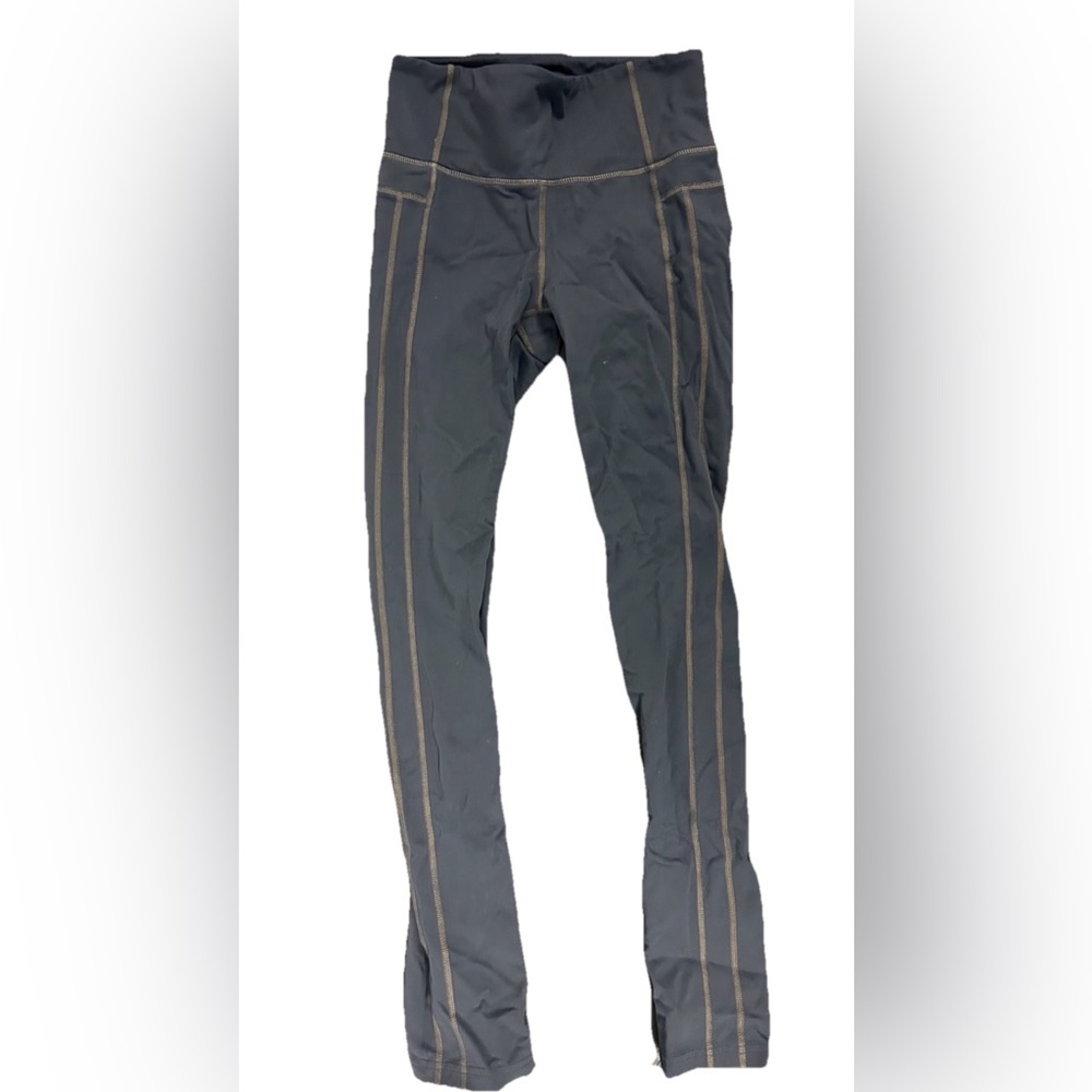 Athleta Charcoal with Copper Outline Tight Leggings